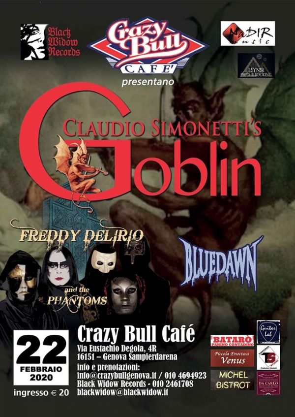 Claudio Simonetti&#039;s Goblin al Crazy Bull Café in Genova